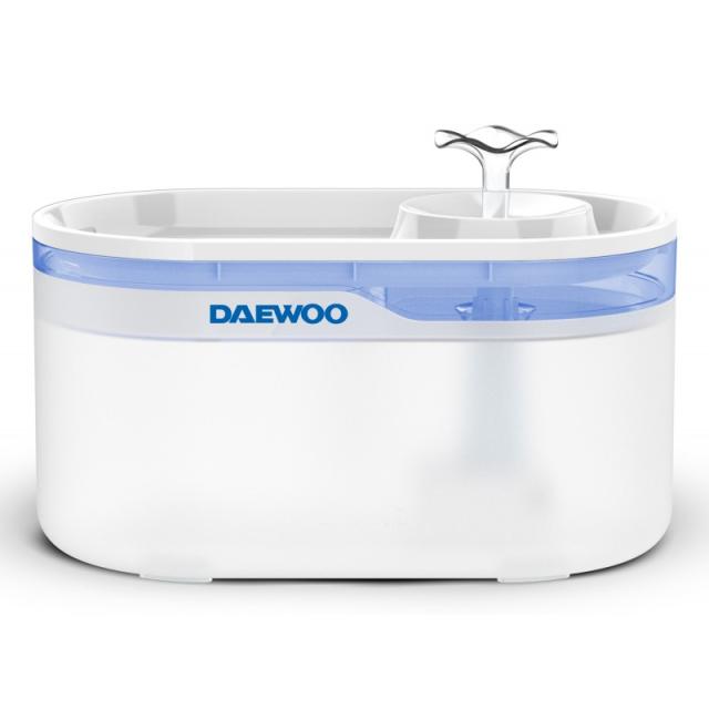 Daewoo - D-WF116 comedero y bebedero para perro y gato Acrilonitrilo butadieno estireno (ABS), Silicona Azul, Blanco Universal B