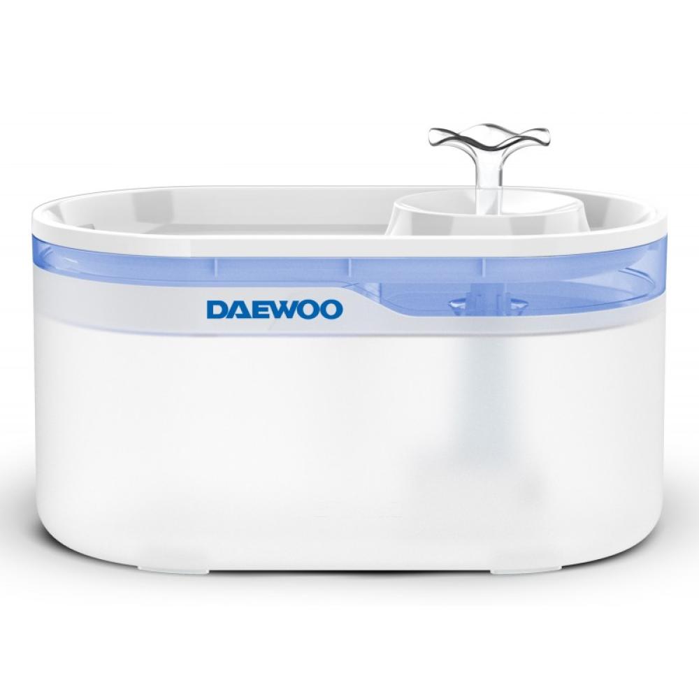 Daewoo - D-WF116 comedero y bebedero para perro y gato Acrilonitrilo butadieno estireno (ABS), Silicona Azul, Blanco Universal B