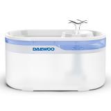 Daewoo - D-WF116 comedero y bebedero para perro y gato Acrilonitrilo butadieno estireno (ABS), Silicona Azul, Blanco Universal B