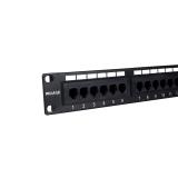 Phasak - Panel de transferencia 19" 24P Cat.6A UTP RJ45 DUAL 1U - PU 2421