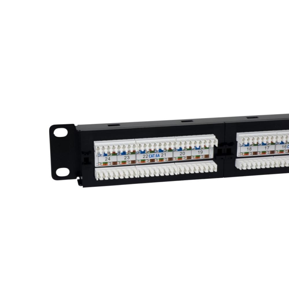 Phasak - Panel de transferencia 19" 24P Cat.6A UTP RJ45 DUAL 1U - PU 2421