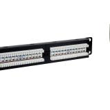 Phasak - Panel de transferencia 19" 24P Cat.6A UTP RJ45 DUAL 1U - PU 2421