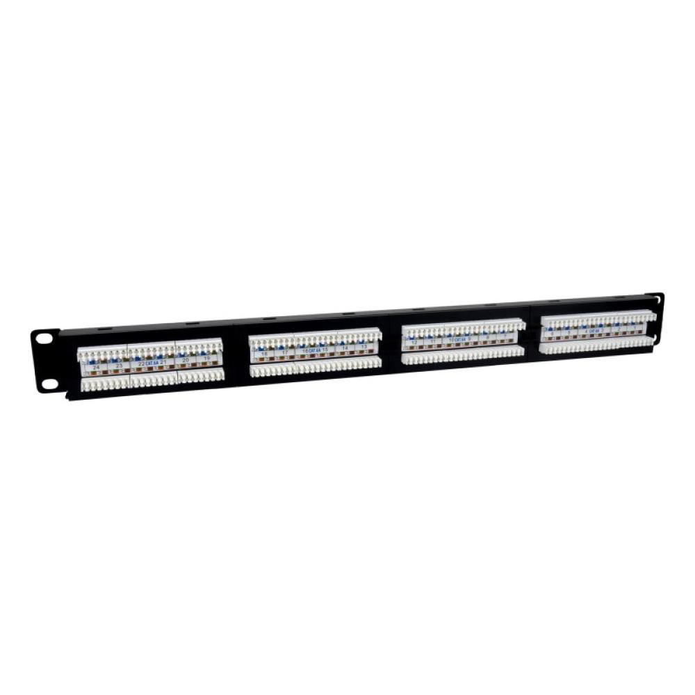 Phasak - Panel de transferencia 19" 24P Cat.6A UTP RJ45 DUAL 1U - PU 2421