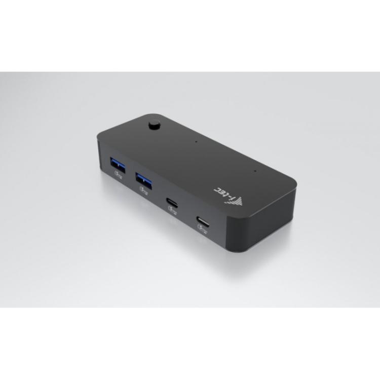 i-tec - Universal KVM HUB 2x USB-C + 2x USB-A 3.0