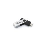 MediaRange - MR1954 unidad flash USB 128 GB USB Tipo C 3.2 Gen 1 (3.1 Gen 1) Negro, Plata
