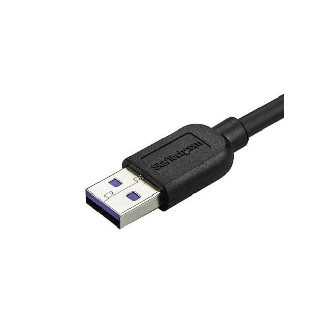 StarTech.com - Cable delgado de 0,5m Micro USB 3.0 acodado a la derecha a USB A
