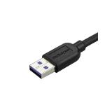 StarTech.com - Cable delgado de 0,5m Micro USB 3.0 acodado a la derecha a USB A
