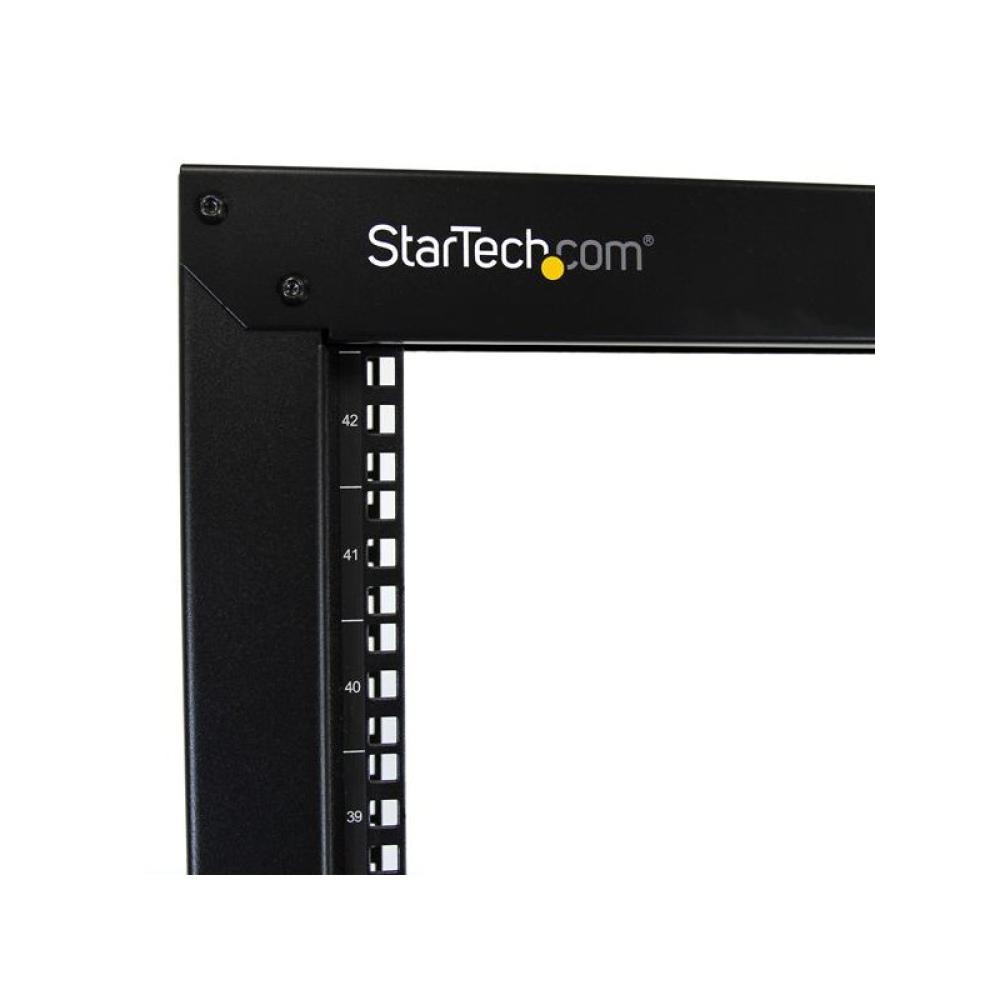 StarTech.com - Rack 42U de Marco Abierto de 2 Columnas para Servidores - Rack de Dos Columnas de 19 Pulgadas con Ruedas para Equ