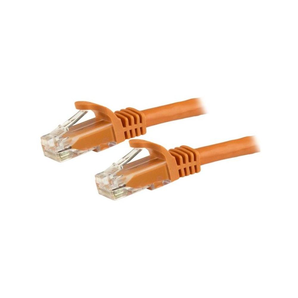 StarTech.com - Cable de 1,5m Cat6 Ethernet de Red Naranja - RJ45 sin Enganches - 24AWG
