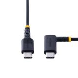 StarTech.com - Cable 1m USB C Acodado - en Ángulo Recto - PD 60W - 3A - Cable USB-C de Carga Rápida - de Alta Resistencia - USB