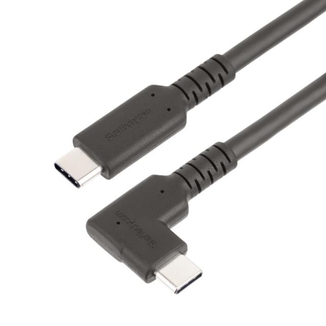 StarTech.com - Cable USB-C de 50cm - Acodado - USB 10 Gbps - Entrega de Alimentación de 100W (5A) - Modo Alt. de DP 8K 60 Hz / 4