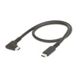 StarTech.com - Cable USB-C de 50cm - Acodado - USB 10 Gbps - Entrega de Alimentación de 100W (5A) - Modo Alt. de DP 8K 60 Hz / 4