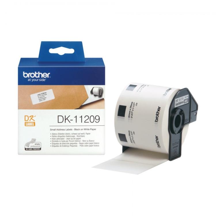 Brother - DK-11209 cinta para impresora de etiquetas Negro sobre blanco DK-11209 - Pack de 3 unidades