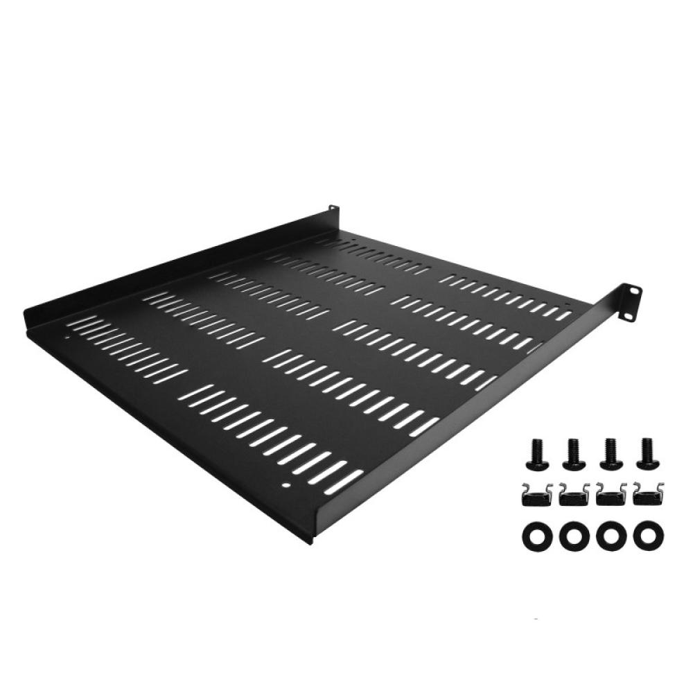StarTech.com - Estante Ventilado 1U para Armario Rack de Servidores - Bandeja Universal Voladiza para Mont - SHELF-1U-20-FIXED-V