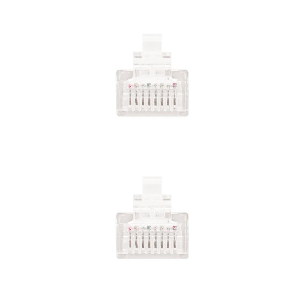 Nanocable - CABLE RED LATIGUILLO RJ45 CAT.5E UTP AWG24, BLANCO, 0.5 M
