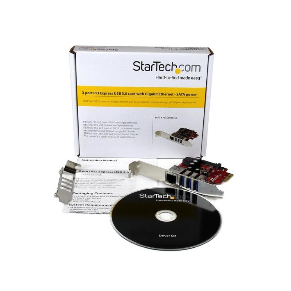 StarTech.com - Tarjeta Adaptador de Red Ethernet Gigabit Combo con Hub Concentrador USB 3.0 de 3 Puertos