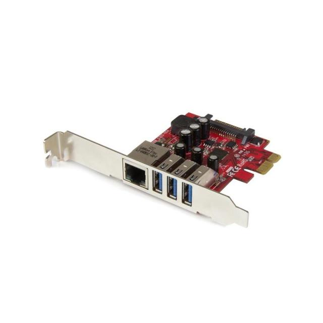 StarTech.com - Tarjeta Adaptador de Red Ethernet Gigabit Combo con Hub Concentrador USB 3.0 de 3 Puertos