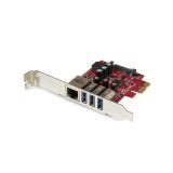 StarTech.com - Tarjeta Adaptador de Red Ethernet Gigabit Combo con Hub Concentrador USB 3.0 de 3 Puertos