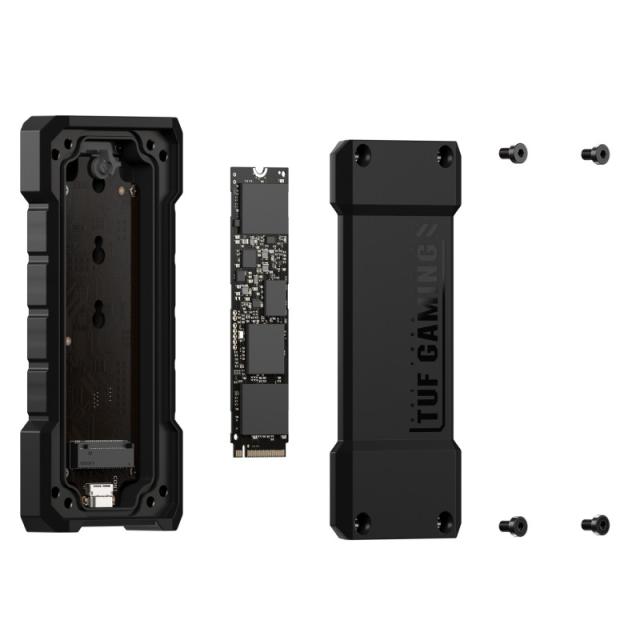 ASUS - TUF Gaming A2 Caja externa para unidad de estado sólido (SSD) Negro M.2