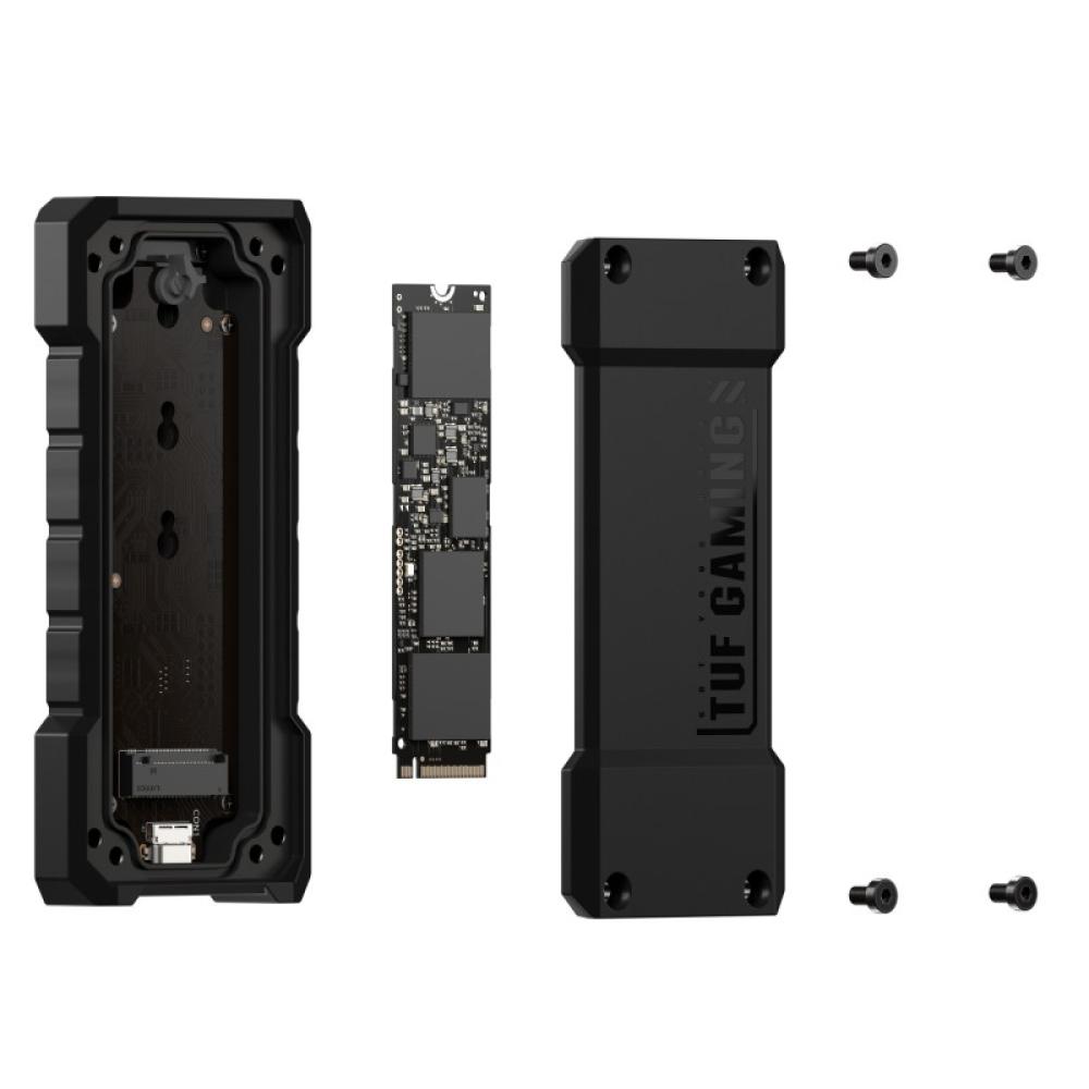 ASUS - TUF Gaming A2 Caja externa para unidad de estado sólido (SSD) Negro M.2