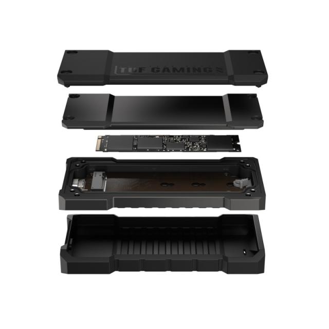 ASUS - TUF Gaming A2 Caja externa para unidad de estado sólido (SSD) Negro M.2