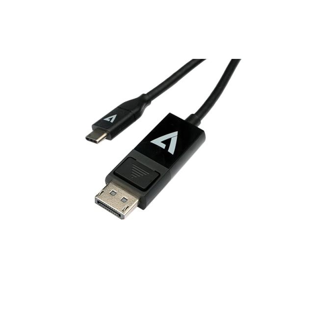 V7 - V7UCDP-2M cambiador de género para cable USB Type-C 3.2 Gen 1 DisplayPort Negro