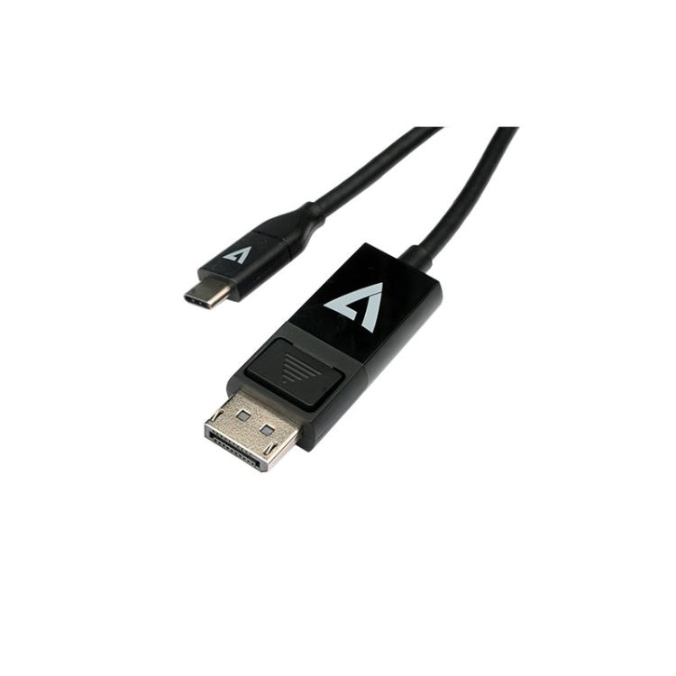V7 - V7UCDP-2M cambiador de género para cable USB Type-C 3.2 Gen 1 DisplayPort Negro