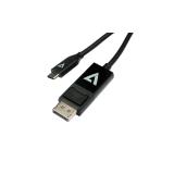 V7 - V7UCDP-2M cambiador de género para cable USB Type-C 3.2 Gen 1 DisplayPort Negro
