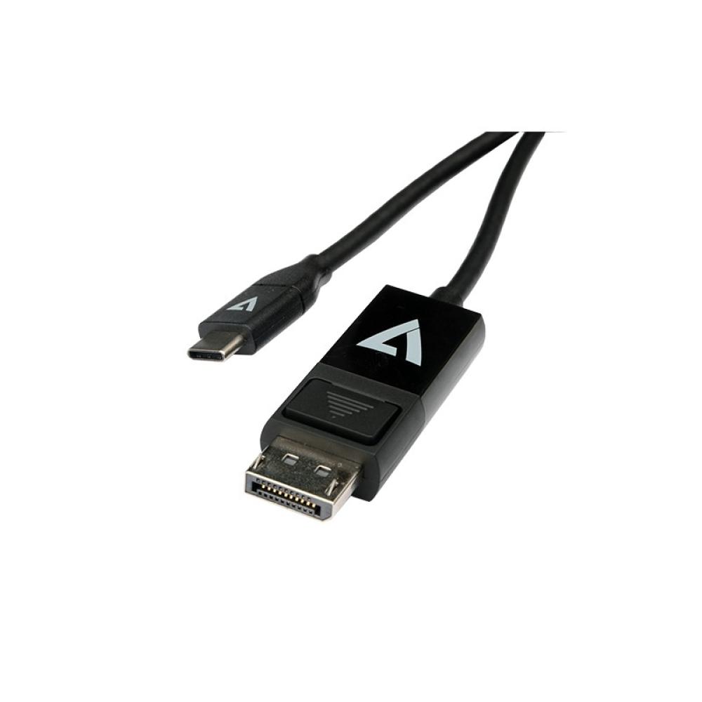 V7 - V7UCDP-2M cambiador de género para cable USB Type-C 3.2 Gen 1 DisplayPort Negro