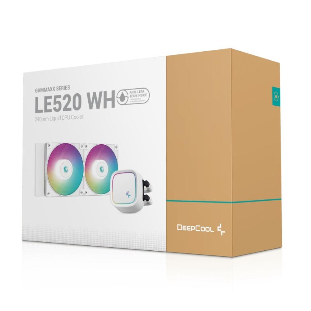 DeepCool - LE520 WH Procesador Sistema de refrigeración líquida todo en uno 12 cm Blanco 1 pieza(s)