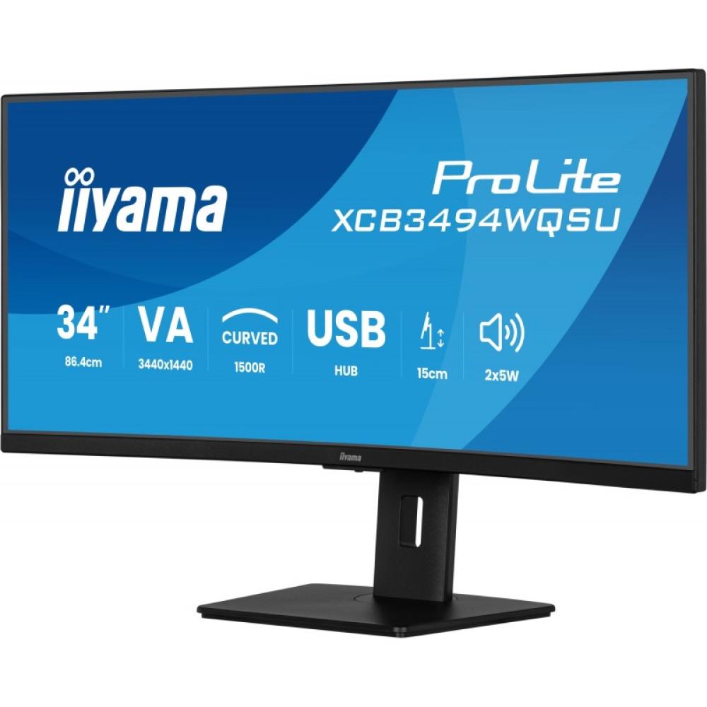 iiyama - ProLite XCB3494WQSU-B1 pantalla para PC 86,4 cm (34") 3440 x 1440 Pixeles UltraWide Quad HD LED Negro