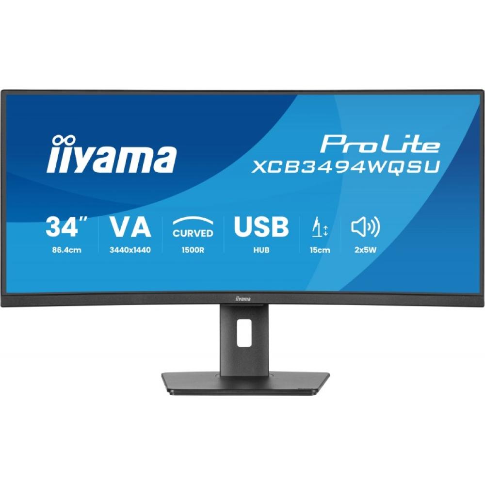 iiyama - ProLite XCB3494WQSU-B1 pantalla para PC 86,4 cm (34") 3440 x 1440 Pixeles UltraWide Quad HD LED Negro