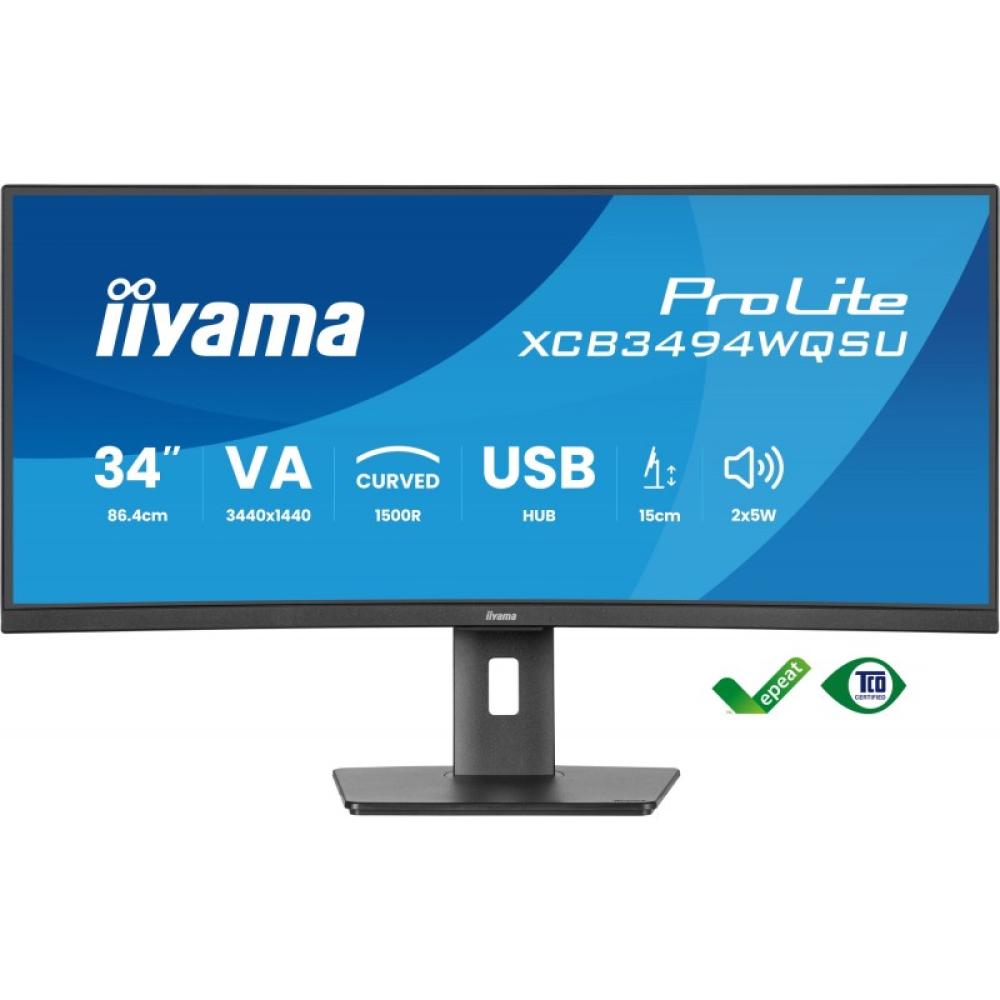 iiyama - ProLite XCB3494WQSU-B1 pantalla para PC 86,4 cm (34") 3440 x 1440 Pixeles UltraWide Quad HD LED Negro