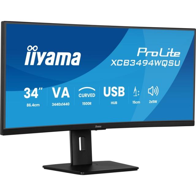 iiyama - ProLite XCB3494WQSU-B1 pantalla para PC 86,4 cm (34") 3440 x 1440 Pixeles UltraWide Quad HD LED Negro