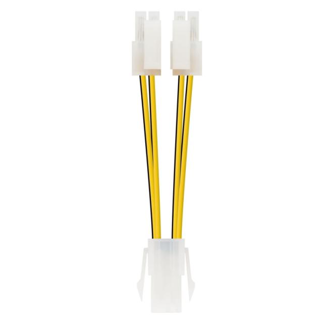 Nanocable - CABLE ALIM. 4PIN/H-4+4PIN/M 15CM