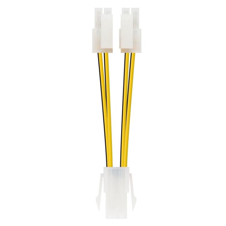 Nanocable - CABLE ALIM. 4PIN/H-4+4PIN/M 15CM