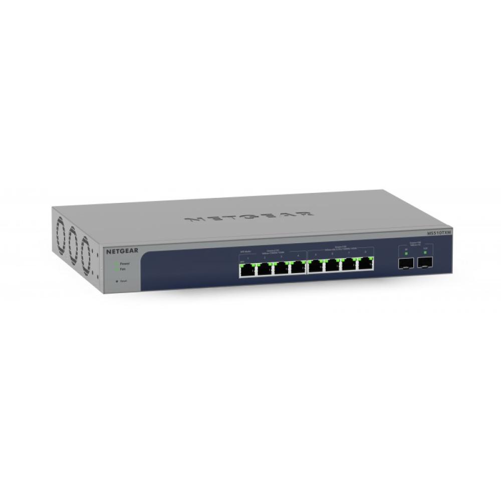 NETGEAR - 8-Port Multi-Gigabit/10G Ethernet Ultra60 PoE++ Smart Switch with 2 SFP+ Ports (MS510TXUP) Gestionado L2+ 10G Ethernet