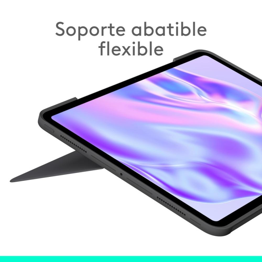 Logitech - Combo Touch, funda con teclado, iPad Pro 13 pulgadas (M4)(2024) - Teclado retroiluminado extraíble con soporte abatib