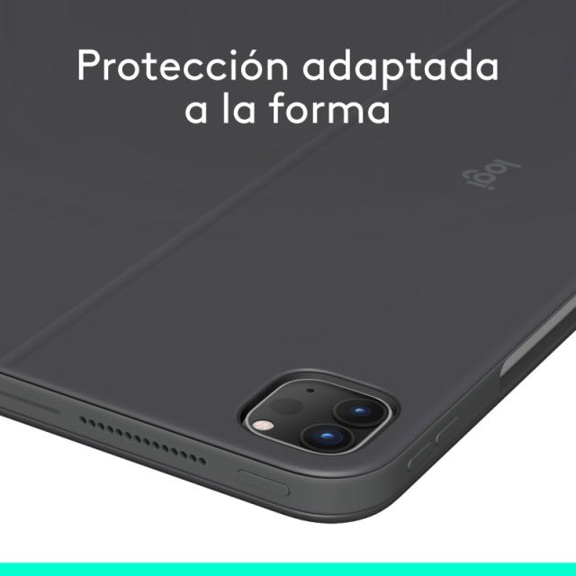 Logitech - Combo Touch, funda con teclado, iPad Pro 13 pulgadas (M4)(2024) - Teclado retroiluminado extraíble con soporte abatib