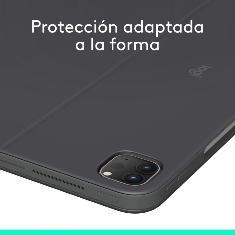Logitech - Combo Touch, funda con teclado, iPad Pro 13 pulgadas (M4)(2024) - Teclado retroiluminado extraíble con soporte abatib