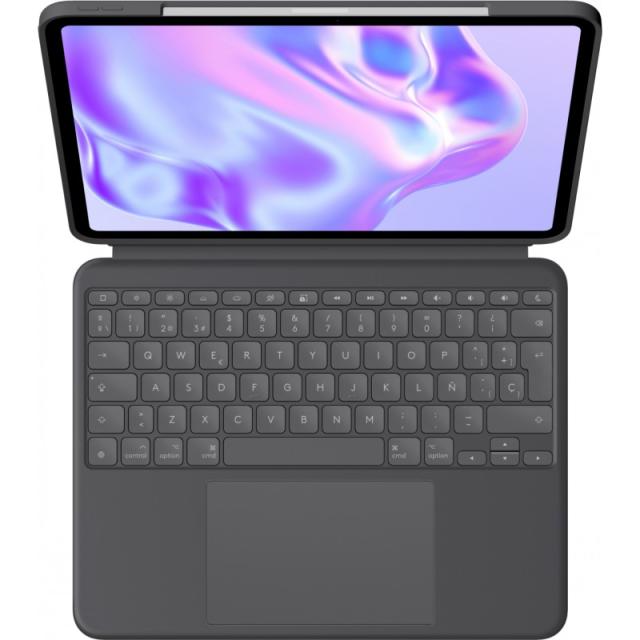 Logitech - Combo Touch, funda con teclado, iPad Pro 13 pulgadas (M4)(2024) - Teclado retroiluminado extraíble con soporte abatib