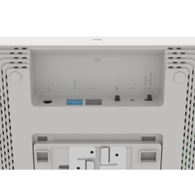 Keenetic - Voyager Pro Router/amplificador/punto de acceso Mesh Wi-Fi 6 AX1800 con Smart Switch Gigabit de 2 puertos y alimentac