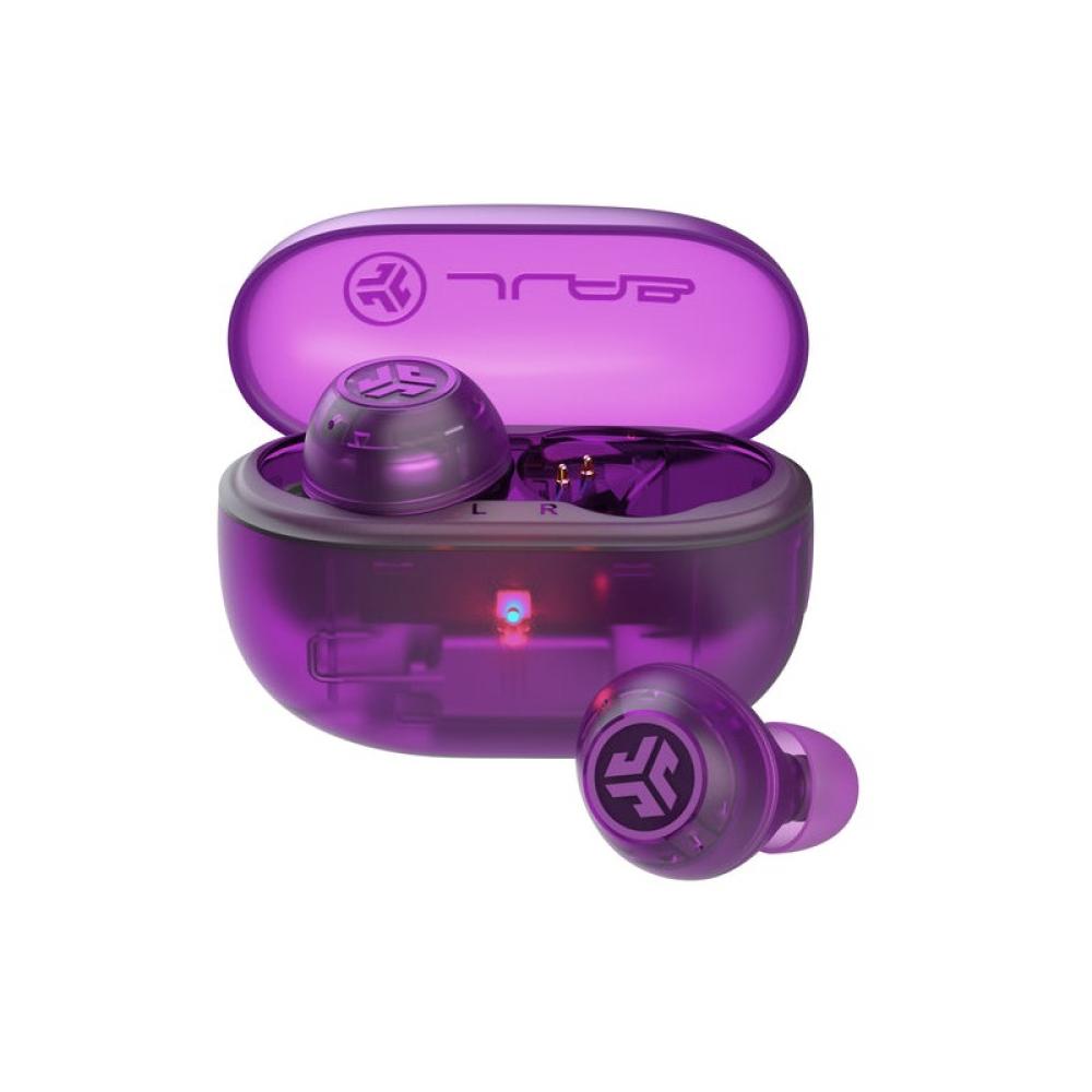 JLab - Go Pop ANC Auriculares True Wireless Stereo (TWS) Dentro de oído Llamadas/Música Bluetooth Púrpura, Transparente