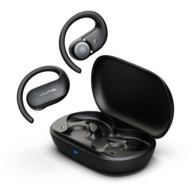 JLab - Open Sport Auriculares True Wireless Stereo (TWS) Dentro de oído Llamadas/Música/Deporte/Uso diario Bluetooth Negro