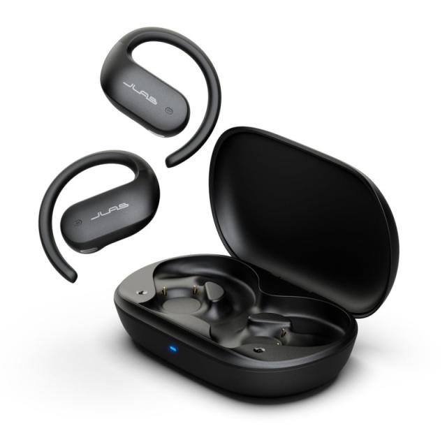 JLab - Open Sport Auriculares True Wireless Stereo (TWS) Dentro de oído Llamadas/Música/Deporte/Uso diario Bluetooth Negro