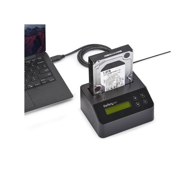 StarTech.com - Borrador Autónomo USB 3.0 de 1 Bahía para Discos Duros o SSDs - USB 3.0 a SATA II (3 Gbps) - TAA - 9 Modos de Bor