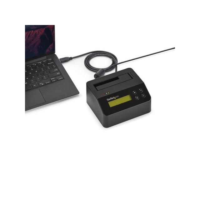 StarTech.com - Borrador Autónomo USB 3.0 de 1 Bahía para Discos Duros o SSDs - USB 3.0 a SATA II (3 Gbps) - TAA - 9 Modos de Bor