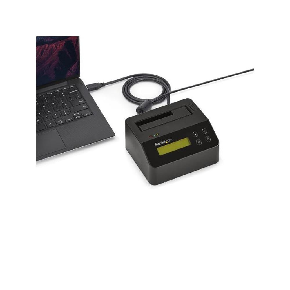 StarTech.com - Borrador Autónomo USB 3.0 de 1 Bahía para Discos Duros o SSDs - USB 3.0 a SATA II (3 Gbps) - TAA - 9 Modos de Bor