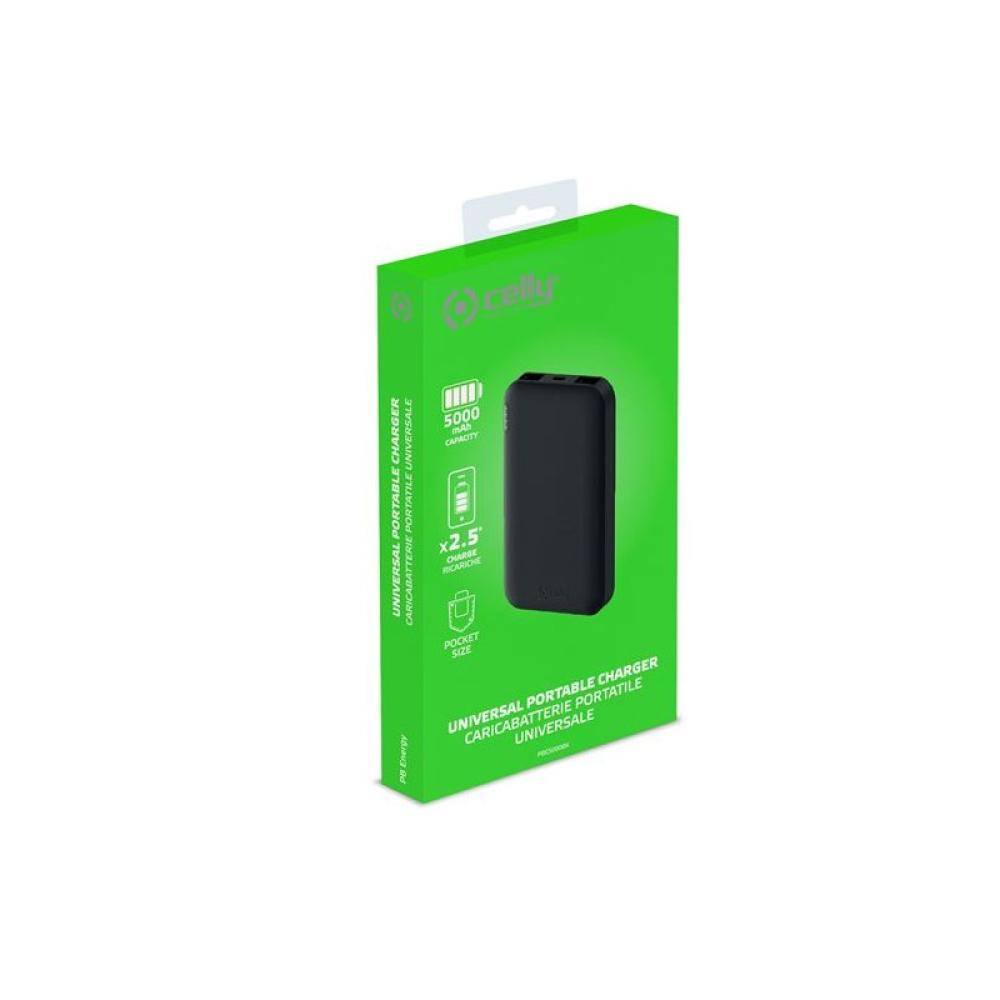 Celly - PBE5000 batería externa Negro Ión de litio 5000 mAh