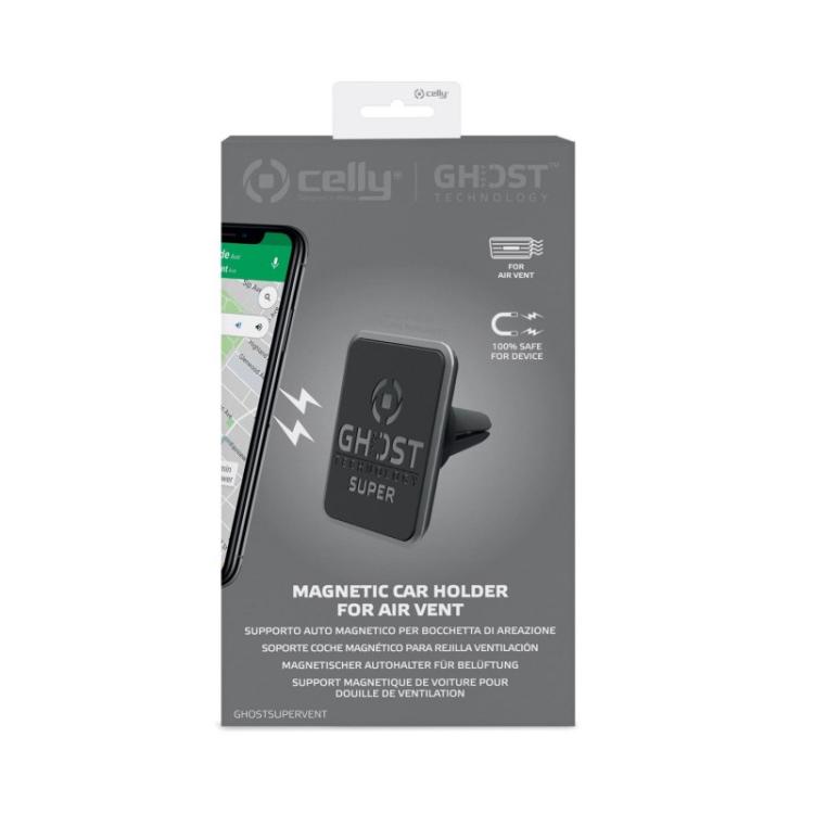 Celly - GHOSTSUPERVENT soporte Soporte pasivo Teléfono móvil/smartphone Negro